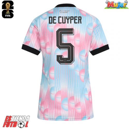 Bélgica Maxim De Cuyper #5 Segunda Equipación Mujer Mundial 2026 Manga Corta